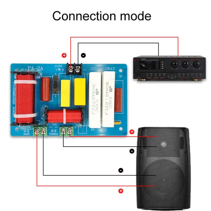 PA-2A High And Low 2-Way Audio Crossover Stage Speaker Conversion Divider