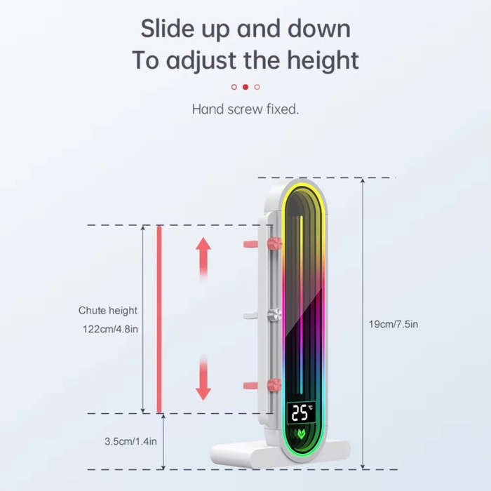 COOLMOON GH3 Computer ARGB Vertical Adjustable Lens Graphics Card Holder, Style: No Temperature D...