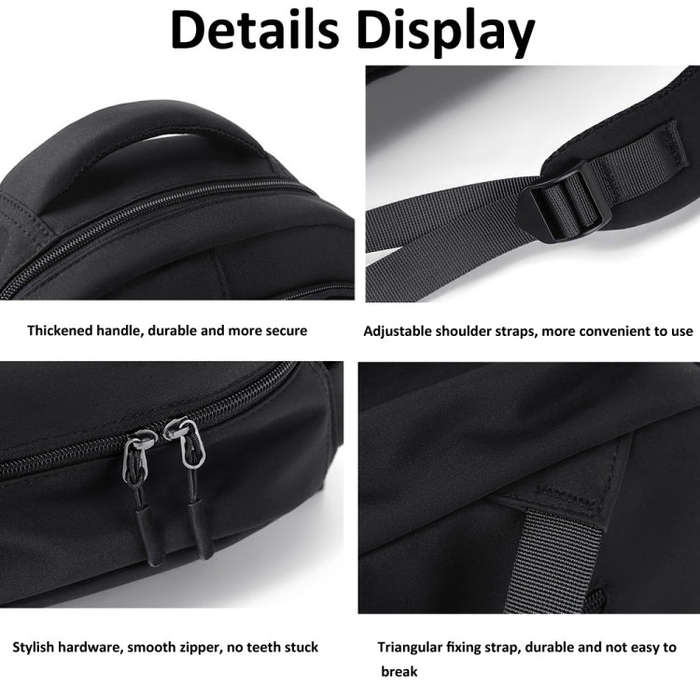 Solid Color Backpack Teenager School Bag Travel Shoulder Bag For Men Women(White)