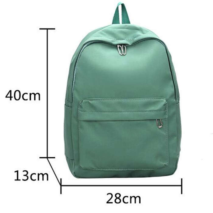 Women Solid Color Backpack Simple Travel Commuter Bag Satchel(Black)
