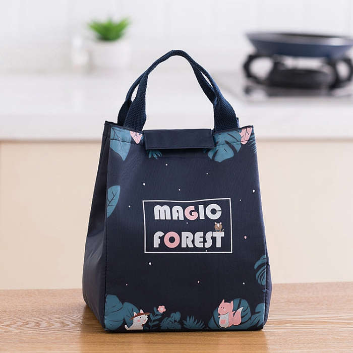 Lunch Thermal Bag Cooler Picnic Tote Food Bag Large Capacity  Insulated Storage Pack, Style: Litt...