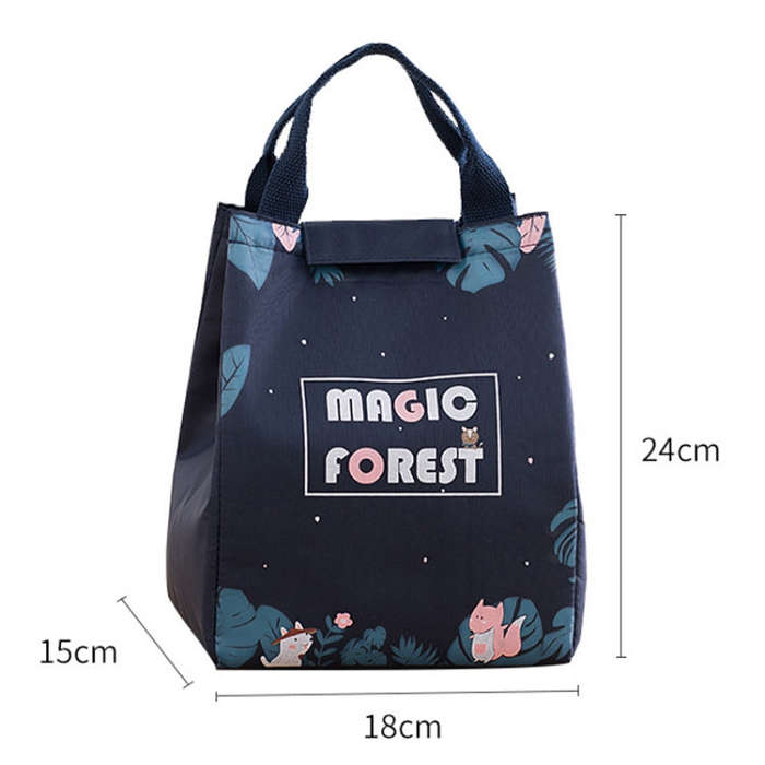 Lunch Thermal Bag Cooler Picnic Tote Food Bag Large Capacity  Insulated Storage Pack, Style: Litt...