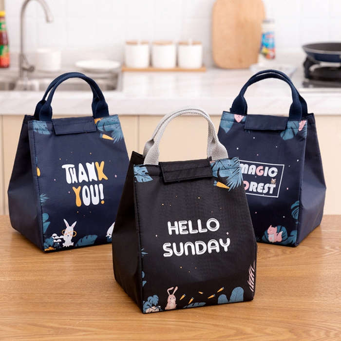 Lunch Thermal Bag Cooler Picnic Tote Food Bag Large Capacity  Insulated Storage Pack, Style: Big ...