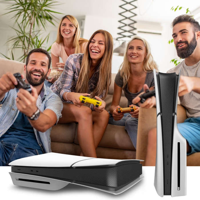 For PS5 Slim Console Middle Sticker Scratch Resistant Digital Optical Drive Version Universal Sti...