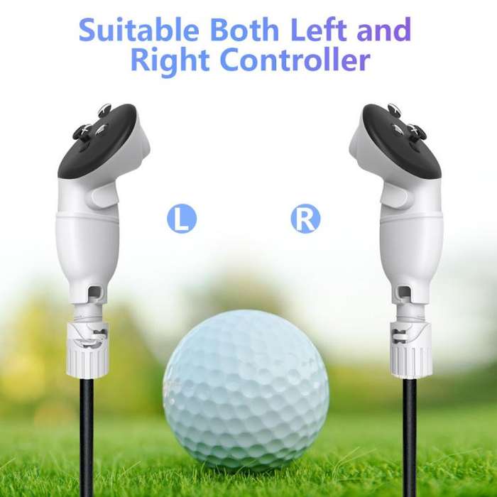 For Quest 3S / 3 Controller Golf Club With Scale And Adjustable Length(White)