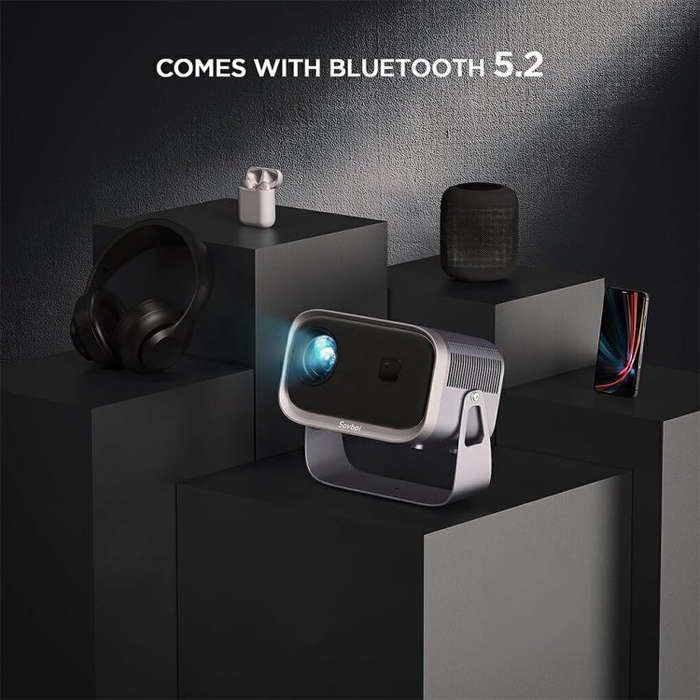 Same Screen Version For Mobile Phone Portable Mini Projector Smart Home Theater(EU Plug)