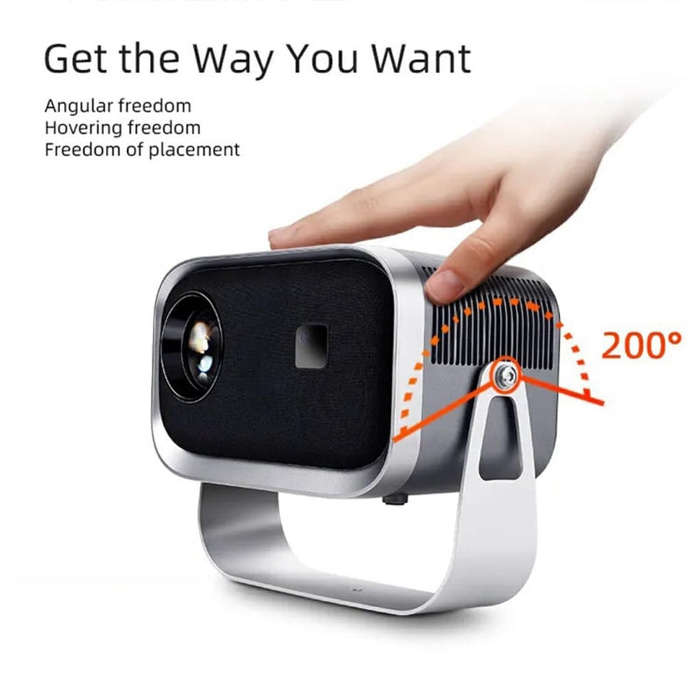 Same Screen Version For Mobile Phone Portable Mini Projector Smart Home Theater(EU Plug)