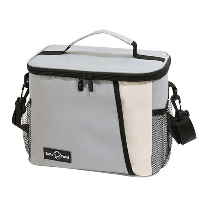 Portable Handheld Insulated Lunch Pack Outdoor Picnic Insulated Bento Bag(Gray)