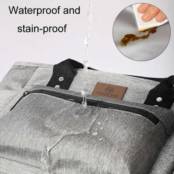 FRISCH Portable Handheld Insulated Lunch Pack Outdoor Picnic Thicked Bento Bag(Black)