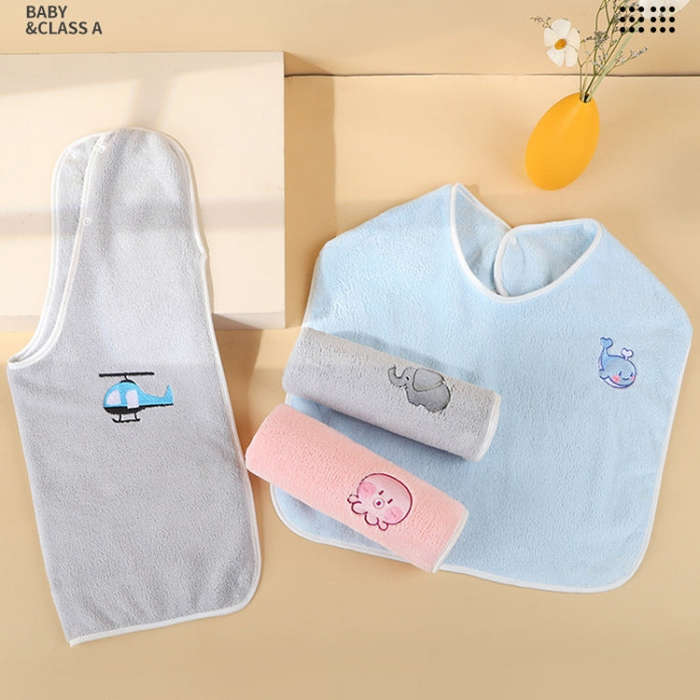 Children Wash Towel Brushing Baby Bib Not Wetsuit Multifunctional Facial Washing Towel, Color: Gr...