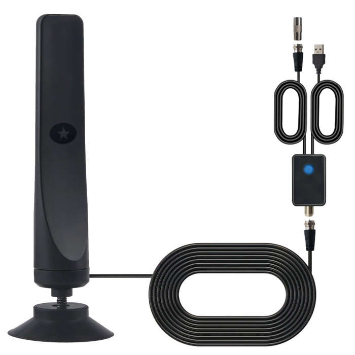 4K 1080P Indoor Digital TV Antenna For Local Channels 50 Miles Range With Amplifier Signal Booster