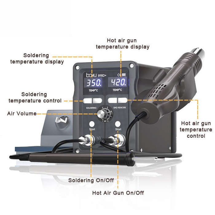 BAKU BA-898D+ T12 Solder Station Adjustable Temperature Electric Digital Soldering Iron For Phone...