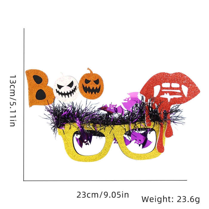 Halloween Party Decoration Glasses Masquerade Costume Props BOO Lips Bat