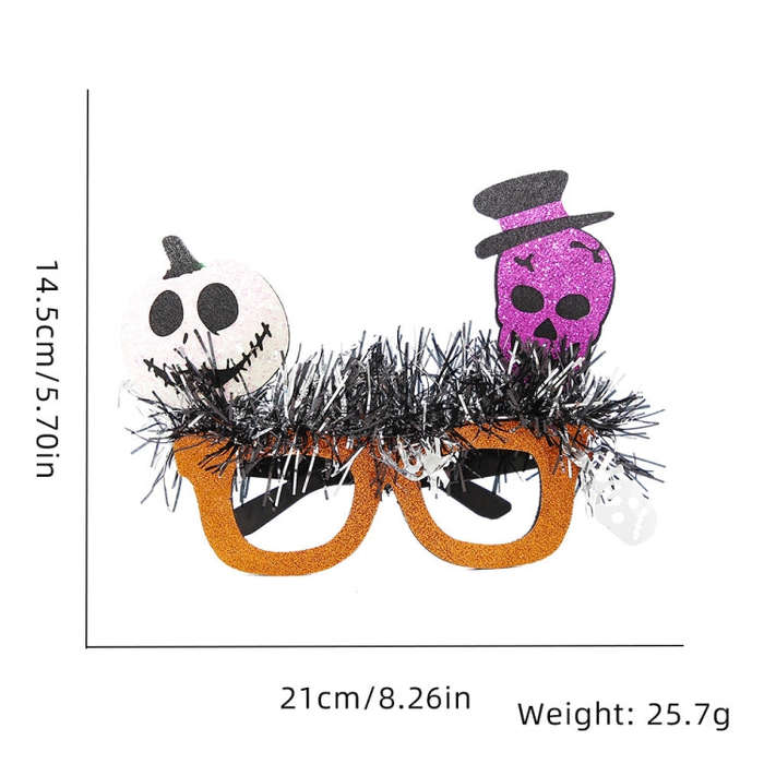 Halloween Party Decoration Glasses Masquerade Costume Props Pumpkin Skull