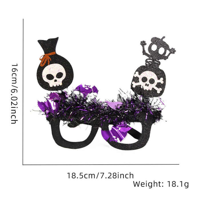 Halloween Party Decoration Glasses Masquerade Costume Props Candy Bag Skull Bat