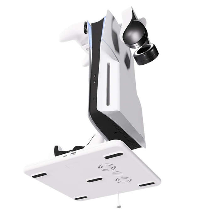 For PS5 Slim iplay Multifunctional Cooling Stand with Dual Controller Charging Station Headset Ho...
