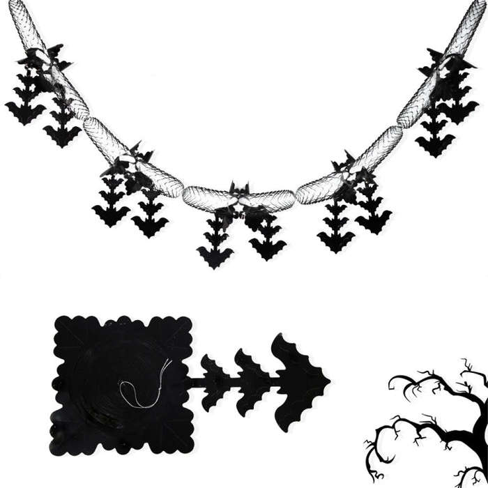 3m Halloween Honeycomb Garland Pendant Spider Bat Party Flag Scene Layout Props(Bat)