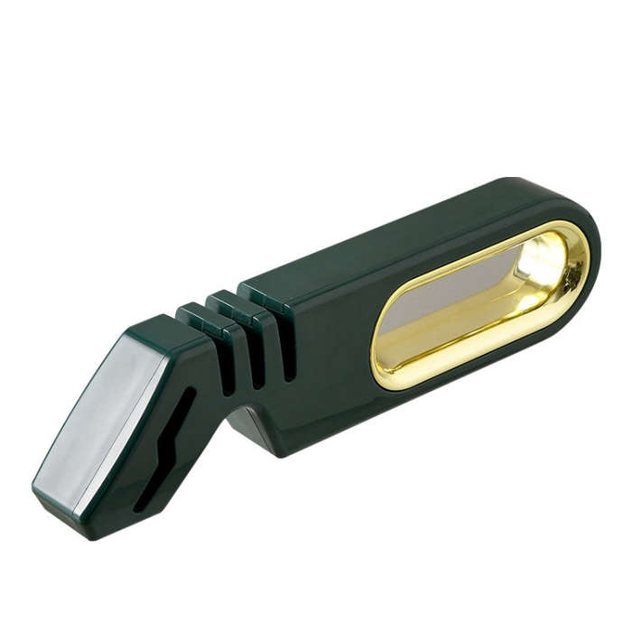 4 In 1 Knife Sharpener 4-Stage Kitchen Quick Sharpening Stone Manual Sharpening Tool(Green)