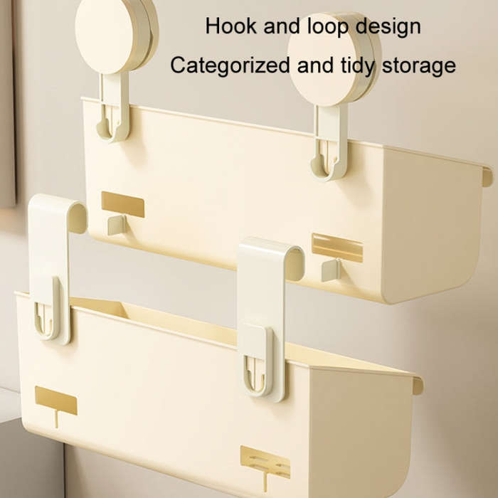 Suction Cup Wall Mounted Bathroom Shelf Drainage Detachable Storage Rack Hanging Basket, Style: L...