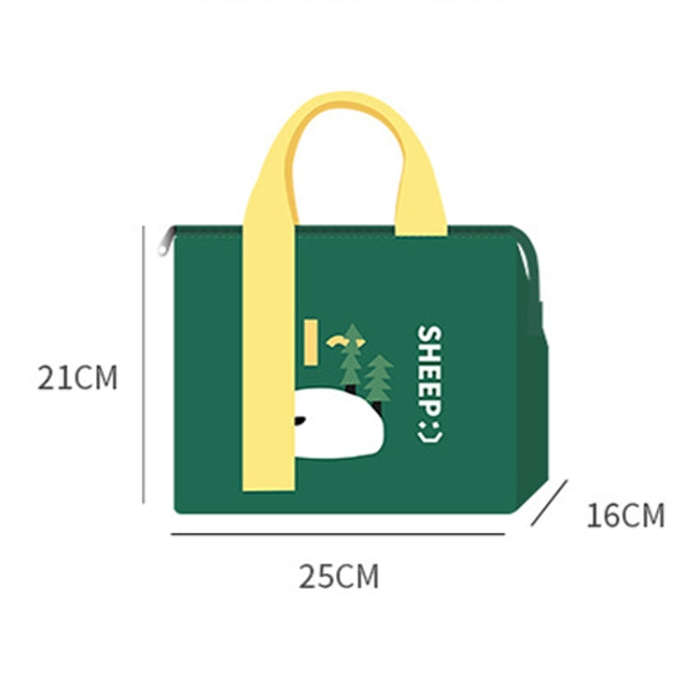 PU Cartoon Waterproof Thickened Insulated and Cooling Lunch Bag(Yellow)