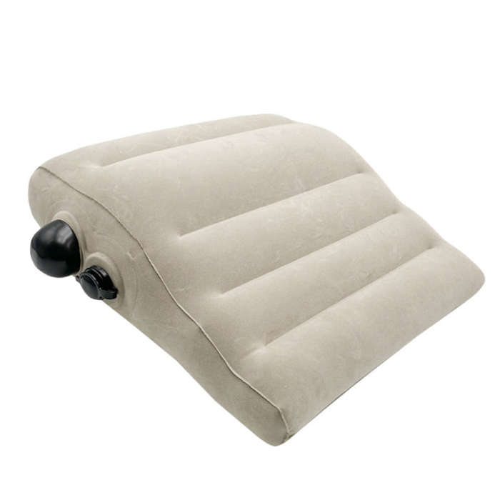 Press Inflatable Lumbar Pillow Portable Travel Flocking Pillow Chair Back Support