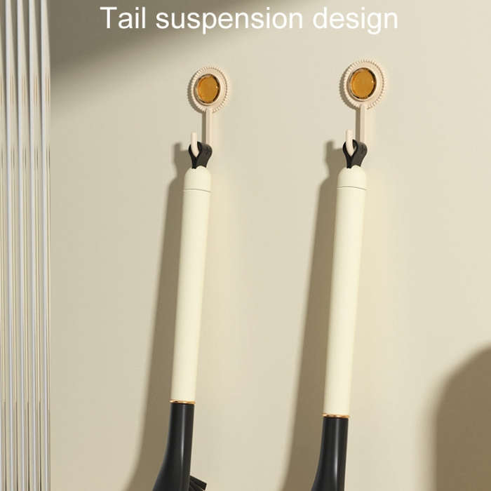 Kitchen 3 In 1 Long Handle Crevice Brush Household Bathroom Cleaning Brush(Milk White)