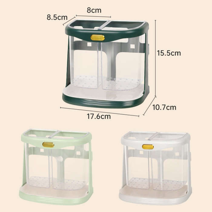 Kitchen Chopsticks Storage Box Knife Fork Spoon Drainage Rack Tableware Storage Rack(White)