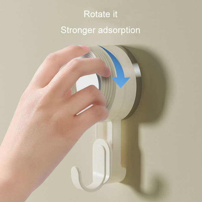 Rotating Suction Cup Hook Wall Mounted Towel Sucker Hooks Reusable Shower Hanger(Pink)