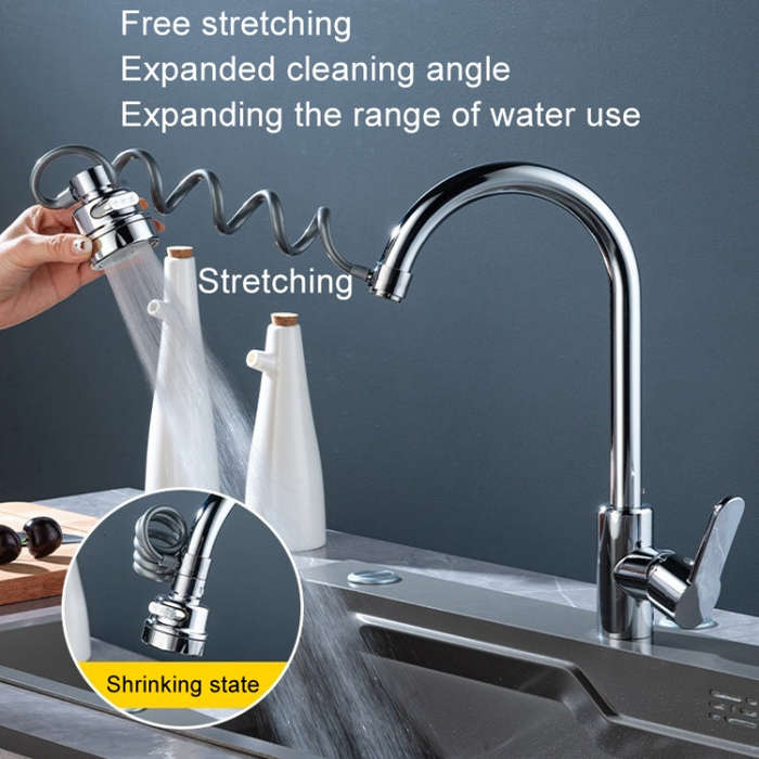 3 Gear Water Outlet Pull-out Anti-splash Kitchen Faucet Cold and Hot Household Swivel Washbasin S...