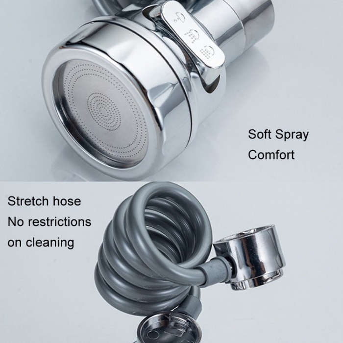 3 Gear Water Outlet Pull-out Anti-splash Kitchen Faucet Cold and Hot Household Swivel Washbasin S...