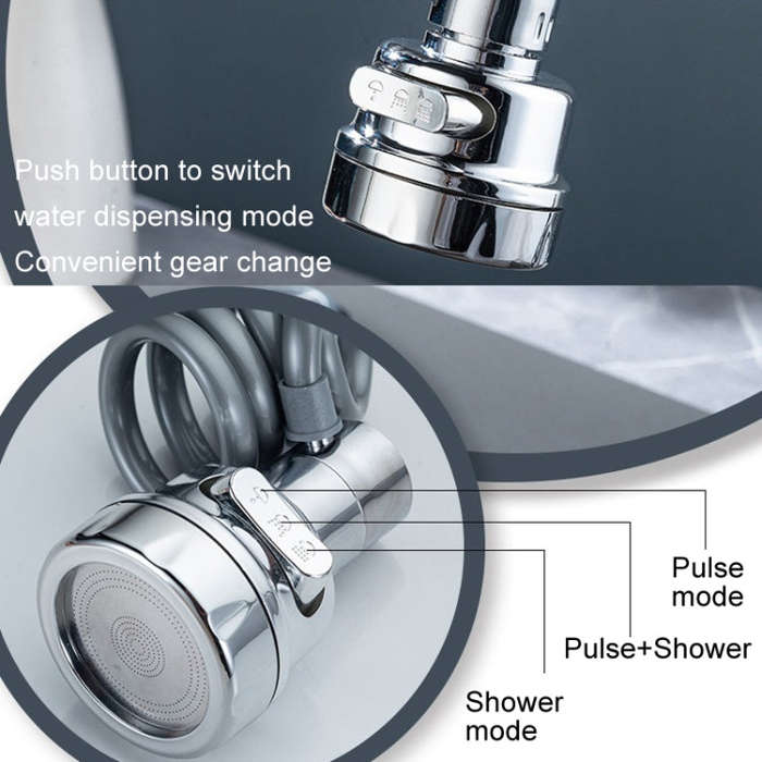 3 Gear Water Outlet Pull-out Anti-splash Kitchen Faucet Cold and Hot Household Swivel Washbasin S...