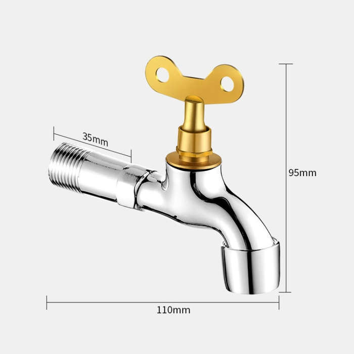 Household Faucet With Lock Outdoor Anti-theft 4 Minute Faucet, : Locked Alloy Long Sparkler