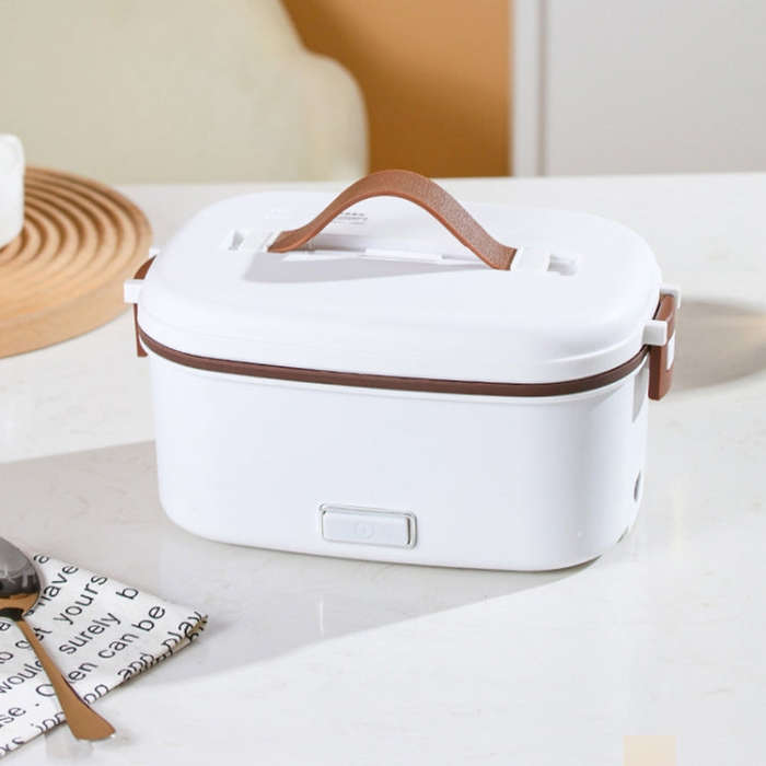 A08 Single Voltage Electric Lunch Box Stainless Steel Lining Plug-in Heating Bento Box(UK Plug)