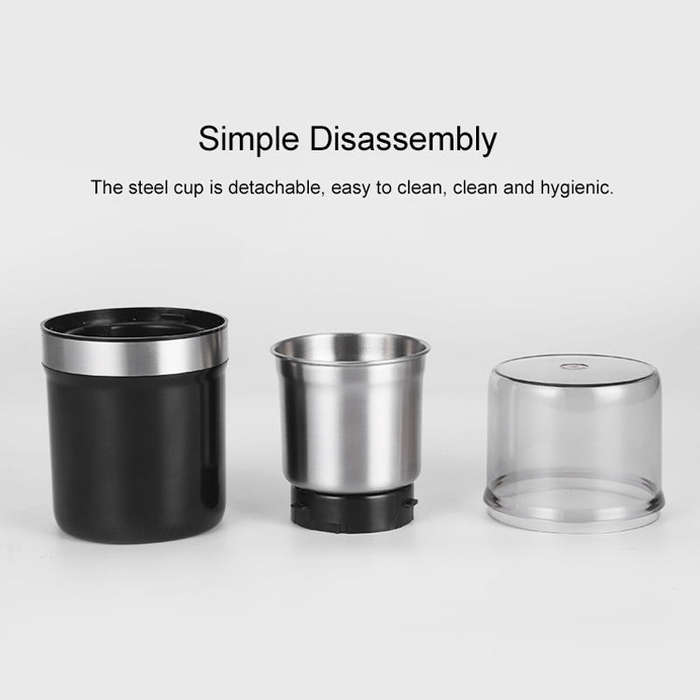 Single Cup Cross Knife Small Electric Grinder Coffee Bean Grains Fine Grinding Powder Machine EU ...