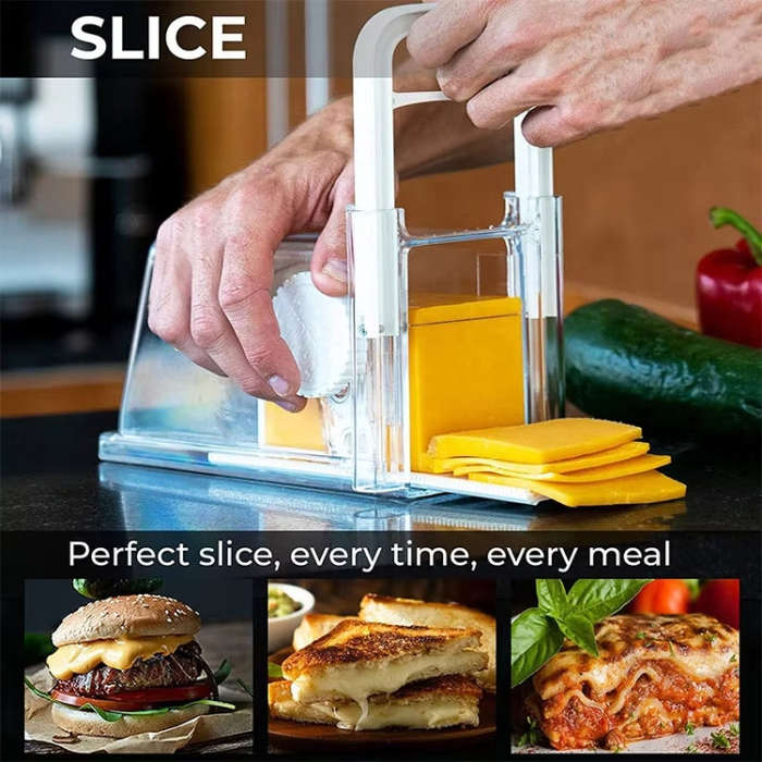 4 in 1 Cheese Chopper Butter Slicer Refrigerator Storage Box with 3 Blades