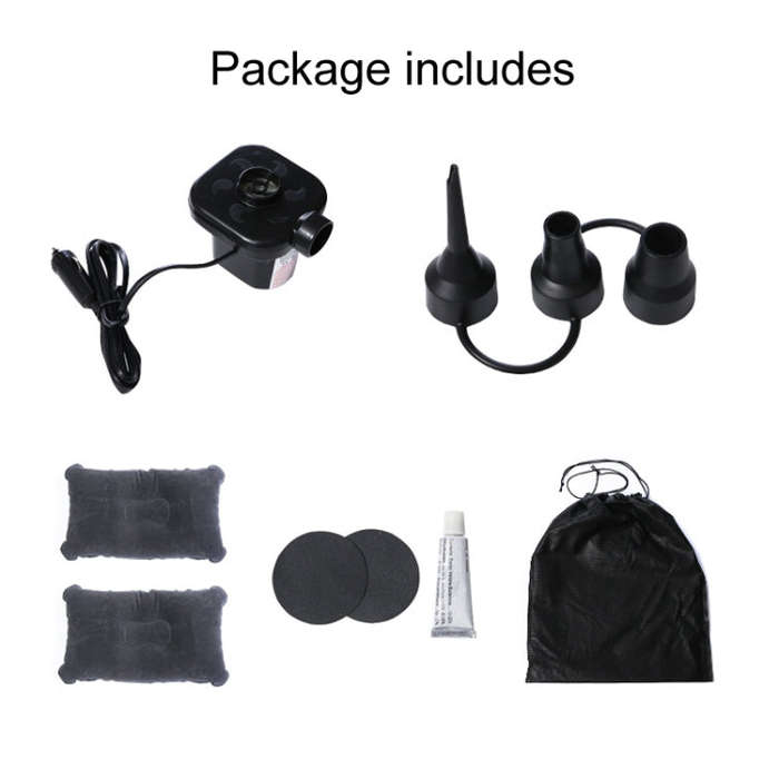 Inflatable Mattress For Car Travel SUV Rear Seat/Trunk, Color: Black Dual-purpose Square Pier