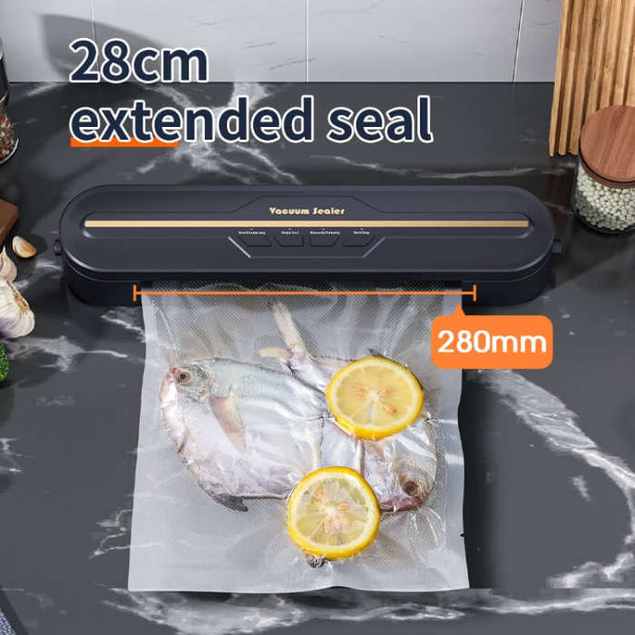 Food Vacuum Sealer Machine 60KPA Strong Suction, Small / Large Bag Modes With 10 Vacuum Bags EU P...