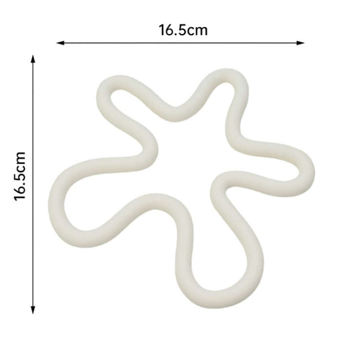 Household Irregular Silicone Heat Insulation Mat Kitchen High Temperature Resistant Desktop Place...