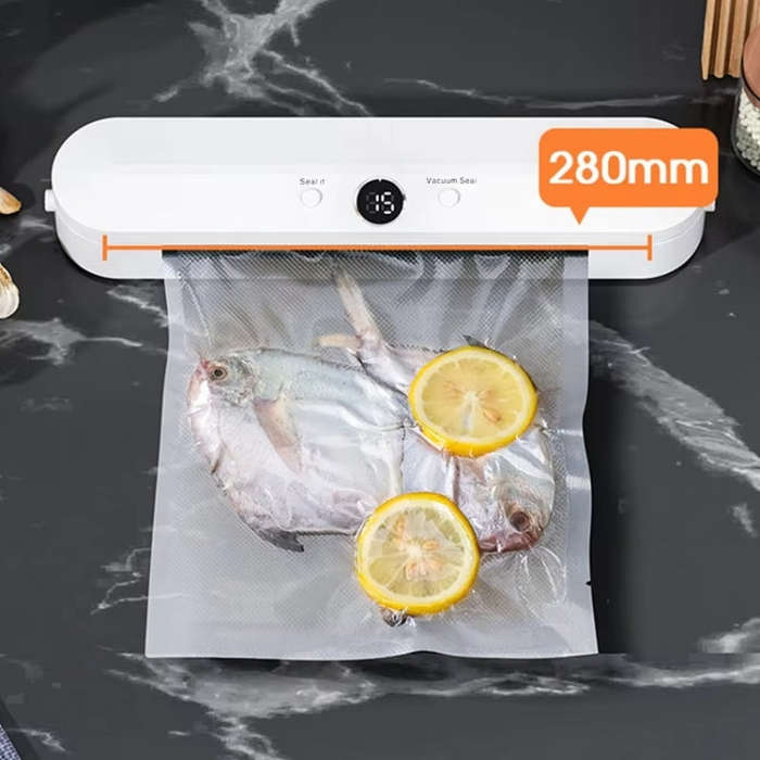 Food Vacuum Sealer Machine 60KPA Suction, Single / Vacuum Seal Modes With 10 Vacuum Bags EU Plug(...
