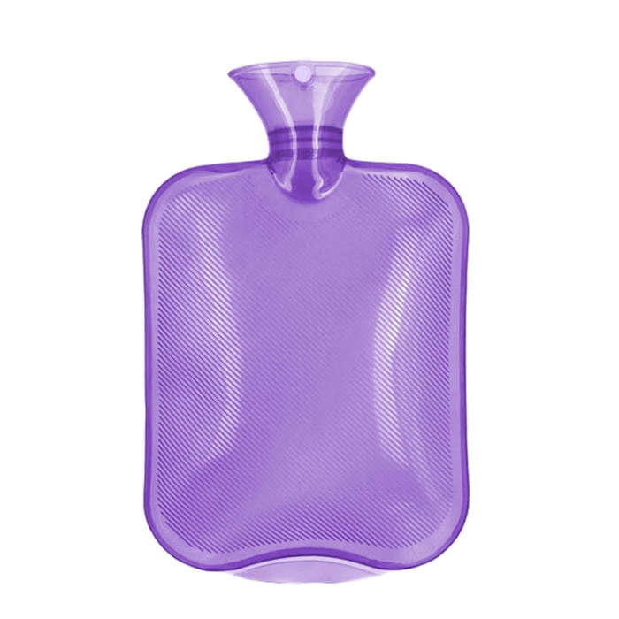 Clear PVC Thick Warm Water Bag Hand Warmer Girls Pocket Warmer Hot Water Bag, Color: 1000ml Purple