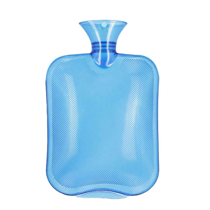 Clear PVC Thick Warm Water Bag Hand Warmer Girls Pocket Warmer Hot Water Bag, Color: 2000ml Blue
