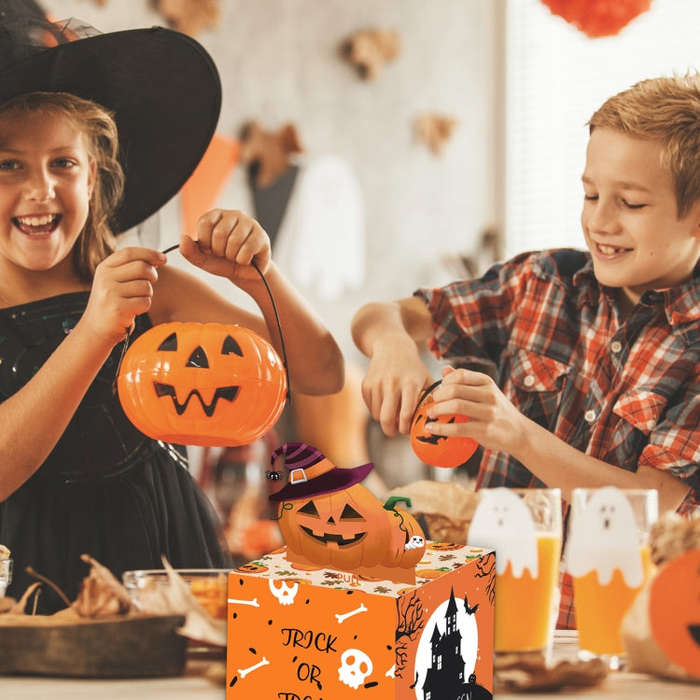 Halloween Money Box for Cash Gift Pull DIY Fun Holiday Cash Box Include 50pcs Transparent Bags