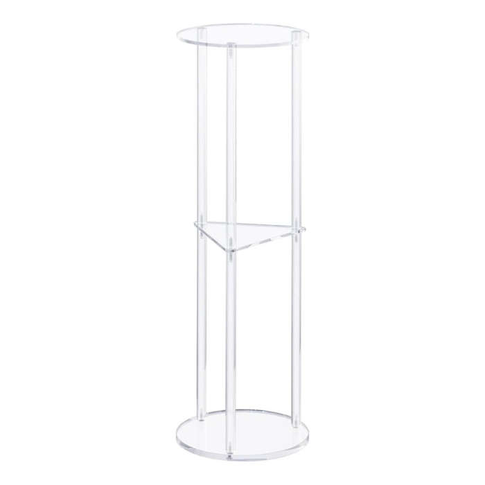 3 Layer Acrylic Round Table Bedroom Living Room Wine Table(130)