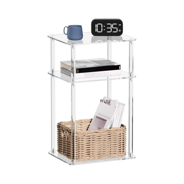3 Layer Acrylic Square Table Bedroom Living Room Wine Table(129)