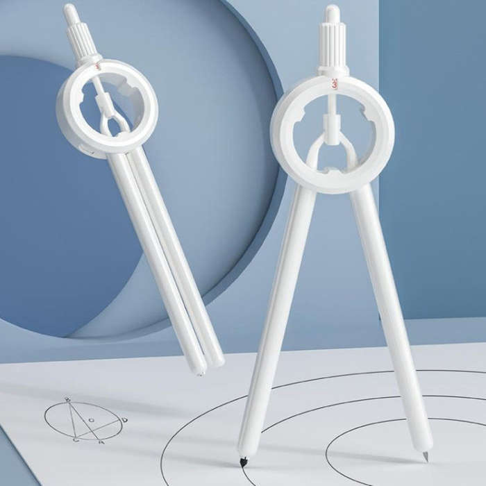 Drawing Press Digital Compass Multifunctional Scale Compass(White With Refill)