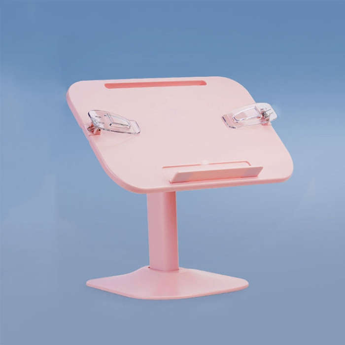 Multifunctional Retractable and Adjustable Angle Children Reading Bookshelf, Color: Pink Basic