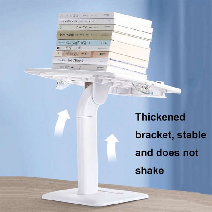 Multifunctional Retractable and Adjustable Angle Children Reading Bookshelf, Color: White Basic