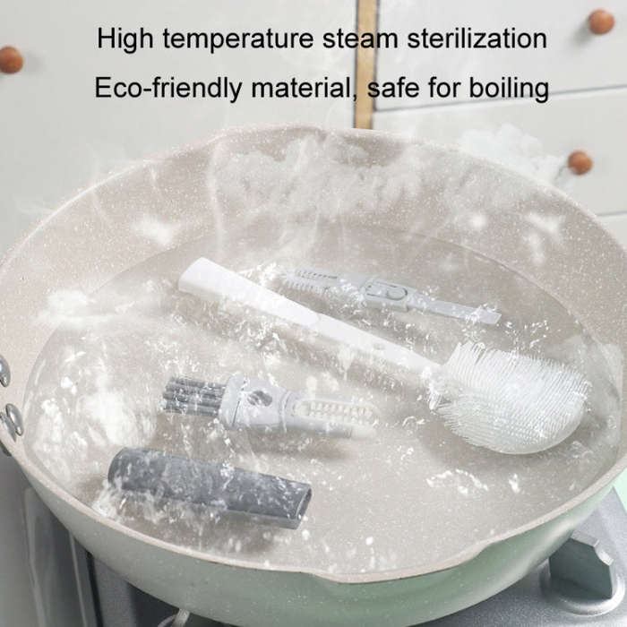 Multifunction Bottle Brush Long Handle Household Cup Washing Kettle Kitchen Cleaning Brush(Dark G...