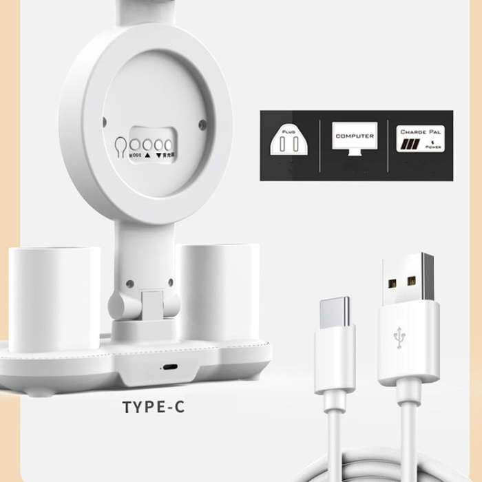 4 Heads Horizontal LED Eye-Care Table Lamp Children Study Desktop Reading Light With Pen Holder, ...