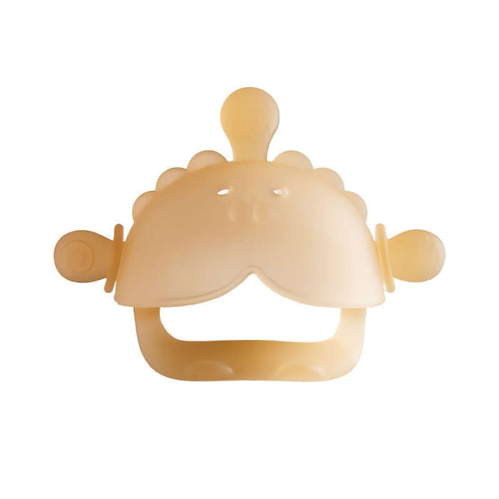 Baby Small Months Boiled Teething Toys Soothing Silicone Teether(Yellow)
